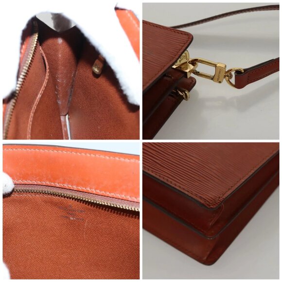 LOUIS VUITTON Epi Angian Clutch Bag Brown - Picture 11 of 15